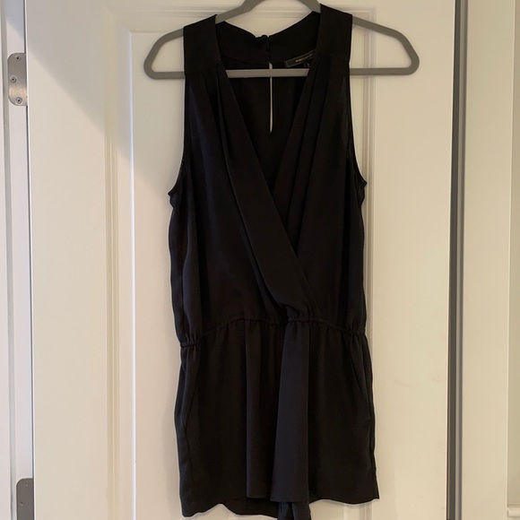 BCBG | Black Low V Neck Romper (S) - Picture 3 of 4